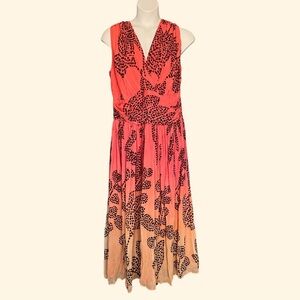 Anthropologie Verb 1X Sleeveless Ombré Polka Dot Midi Dress